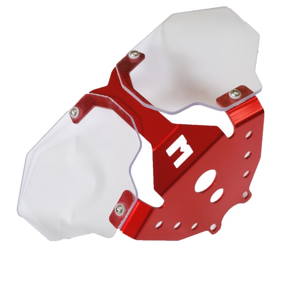 Schutz für Scheinwerfer rot - Honda CRF 1000 L Africa Twin - MY TECH