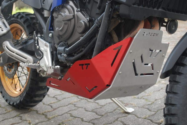 Yamaha Tenere 700 Motorschutzplatte vorne - natur rot MyTech YAM304SR.JPG