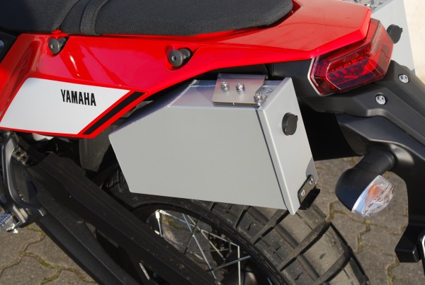 Werkzeugkiste Toolbox silber links - Yamaha 700 Tenere - MY TECH