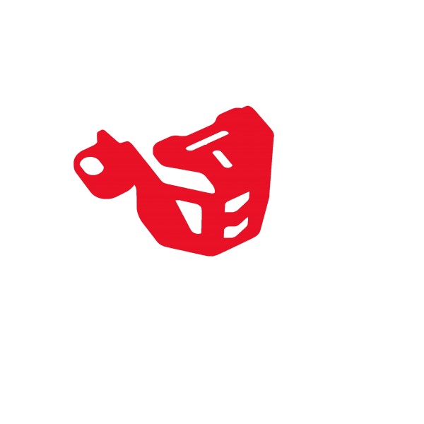 Schutz für Bremsflüssigkeitsbehälter vorne rot - BMW R 1200 GS - MY TECH