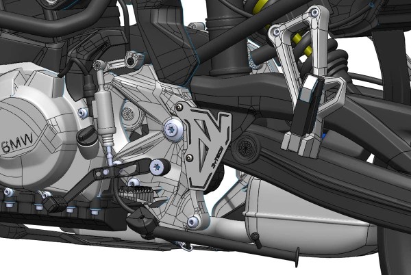 Fersenschutz Set links und rechts silber - BMW F 750 GS F 850 GS - MyTech