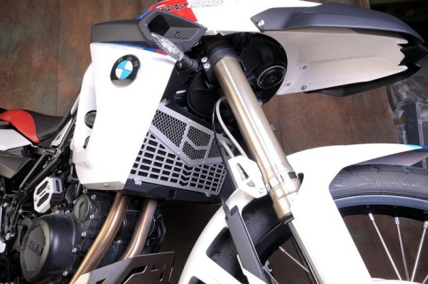 Kühlerschutz blau - BMW F 800 GS - MY TECH