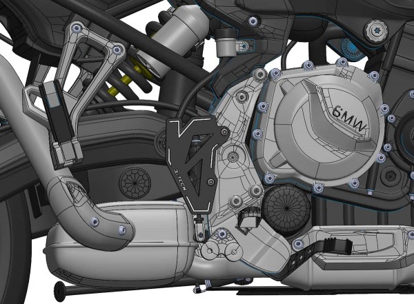 Fersenschutz Set links und rechts schwarz - BMW F 750 GS F 850 GS - MyTech