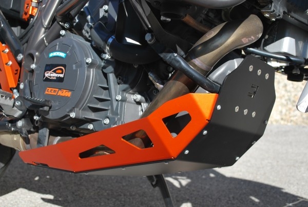 Motorschutzplatte Bicolor schwarz orange - KTM 1290 Superadventure - MY TECH