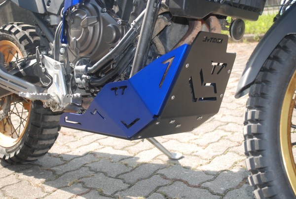 Motorschutzplatte schwarz/blau - Yamaha Tenere 700 - MyTech