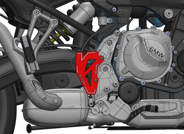 Fersenschutz Set links und rechts rot - BMW F 750 GS F 850 GS - MyTech