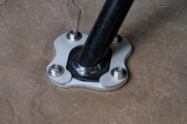 Seitenständer Platte / Auflagevergrösserung silber - BMW F 800 GS - MY TECH