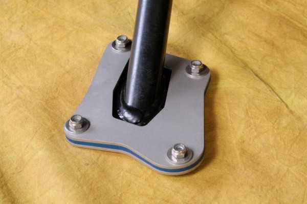 Seitenständer Platte / Auflagevergrösserung silber - BMW R 1200 GS - MY TECH