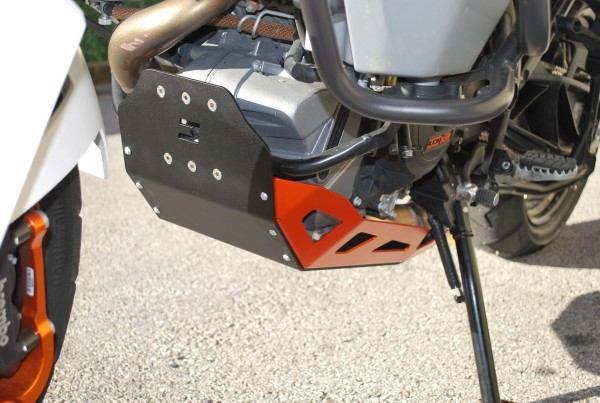 Motorschutzplatte Bicolor schwarz orange - KTM 1290 Superadventure - MY TECH