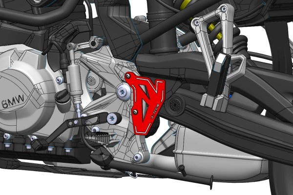 Fersenschutz Set links und rechts rot - BMW F 750 GS F 850 GS - MyTech