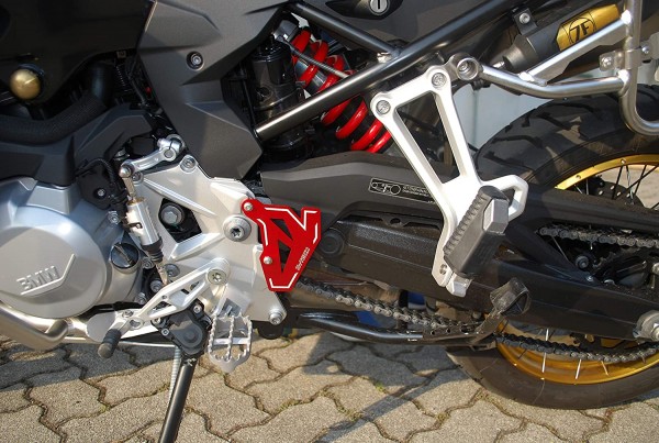 Fersenschutz Set links und rechts rot - BMW F 750 GS F 850 GS - MyTech