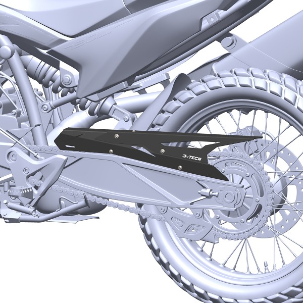 Kettenschutz verstellbar aus Aluminium schwarz - KTM 790/890 Adventure - MyTech
