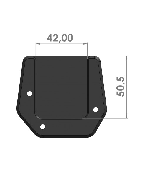 Seitenständervergrößerung Auflagevergrößerung schwarz - Moto Guzzi V85 TT ab 2020 - MyTech