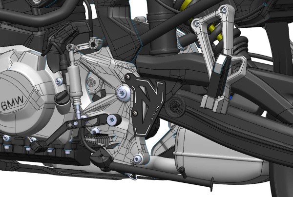Fersenschutz Set links und rechts schwarz - BMW F 750 GS F 850 GS - MyTech