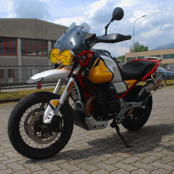 Motorschutz aus Aluminium schwarz - Moto Guzzi V85 TT - MyTech