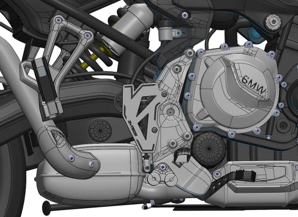 Fersenschutz Set links und rechts silber - BMW F 750 GS F 850 GS - MyTech
