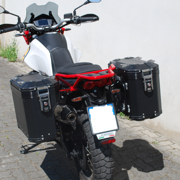 Model X Premium Aluminium Kofferset schwarz 39/32L - Moto Guzzi V85 TT - MyTech