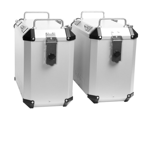 2 Koffer L/39 Liter R/39 Liter silber - BMW R 100 GS Paris Dakar - MY TECH