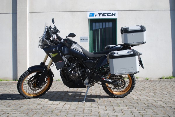 Seitenkoffer Set Model X silber aus Aluminium 48L/41L - Yamaha Tenere 700 - MyTech
