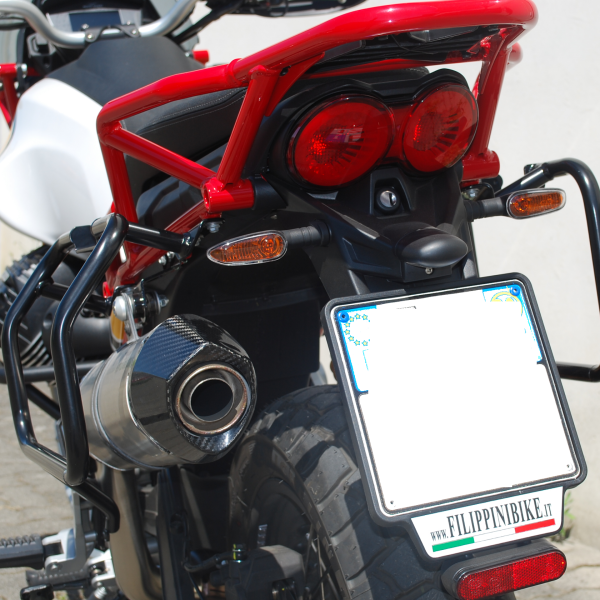 Seitenkoffer Set Model X silber aus Aluminium 48L/41L - Moto Guzzi V85 TT - MyTech